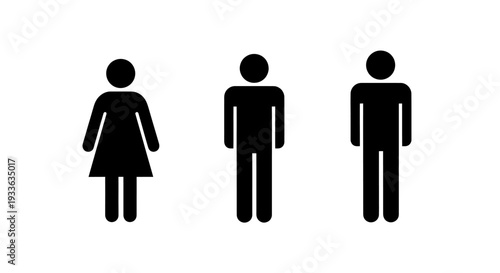 Gender symbols for male, female, and gender-neutral individuals.