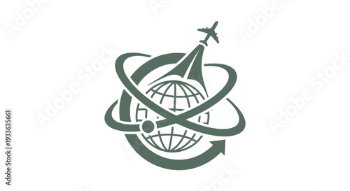 Global Travel And Tourism Industry Logo Concept.