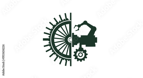 Industrial Revolution Symbolizing Past and Future Technology.