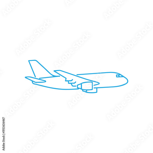 Airplane Line Art Icon