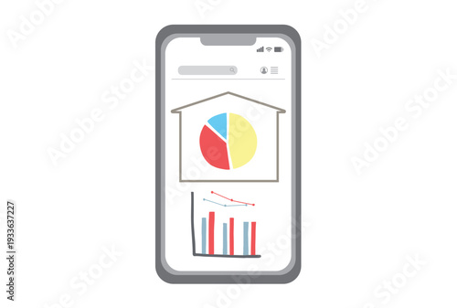 家の光熱費の使用状況を表示しているスマホ
