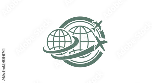 Global Travel and Transportation Logistics Icon.