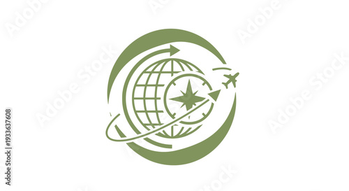 Global Travel and Transportation Logistics Icon.
