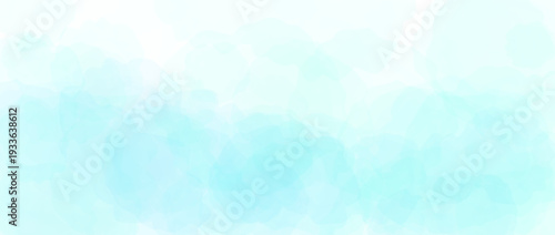 Soft turquoise watercolor effect background. Teal watercolour gradient texture. Light mint blurred paint splashes wallpaper for birthday or wedding design. Vector light blue green color backdrop
