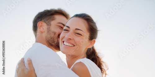 Man and a woman are hugging each other