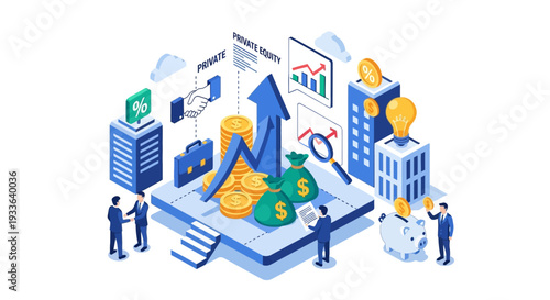 Business professionals analyzing financial data on a digital platform with charts and graphs