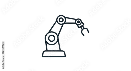 Industrial Robotic Arm Machine Technology Icon.