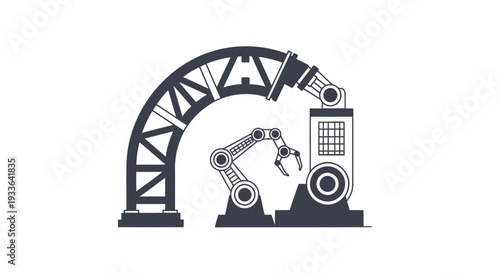Industrial Robotic Arms in Automated Manufacturing Facility.