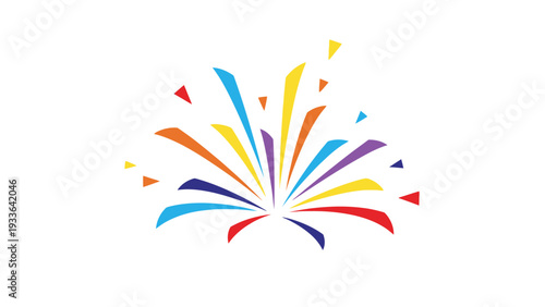 Colorful Fireworks Explosion Digital Art.