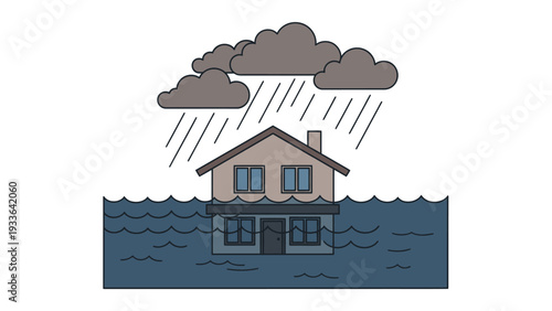 House Flooded with Rain Water.