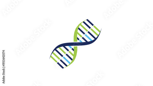 DNA Double Helix Structure Illustration.