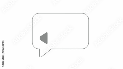 Simple Speech Bubble Icon Design.