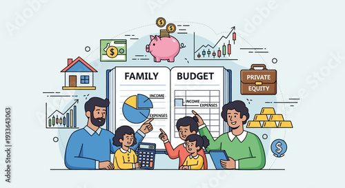 Family Planning Budget Together with Financial Documents and Charts