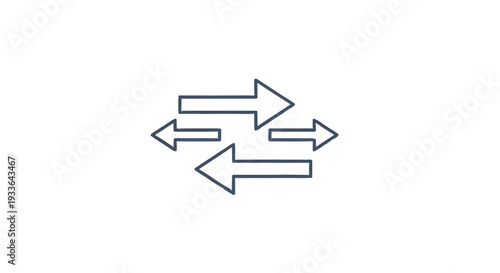 Interconnected Arrows Symbolizing Exchange and Direction.