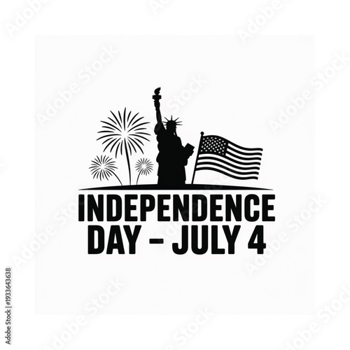 Independence day celebration featuring the statue of liberty and fireworks