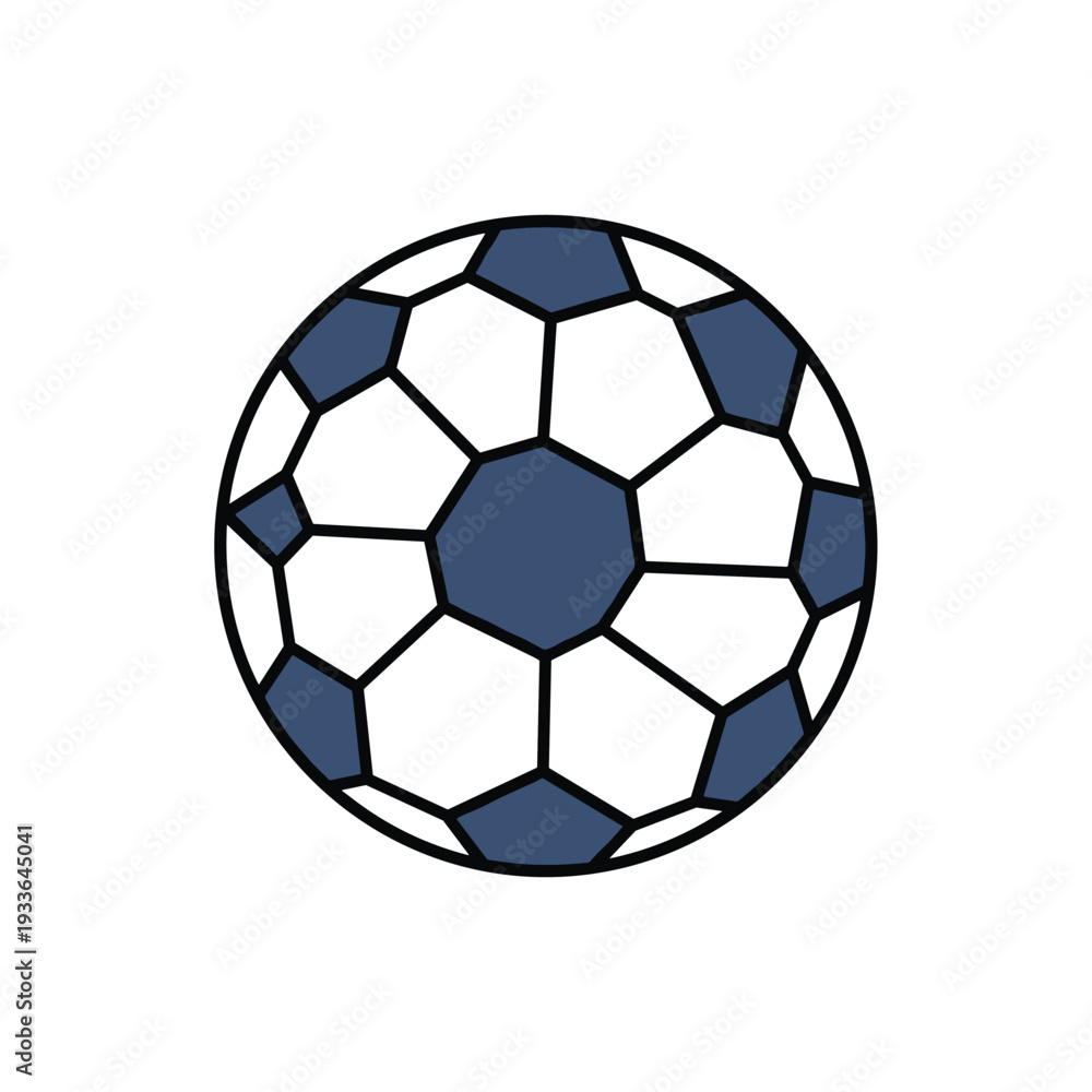 Fototapeta premium Classic Soccer Ball Design Isolated on White Background.