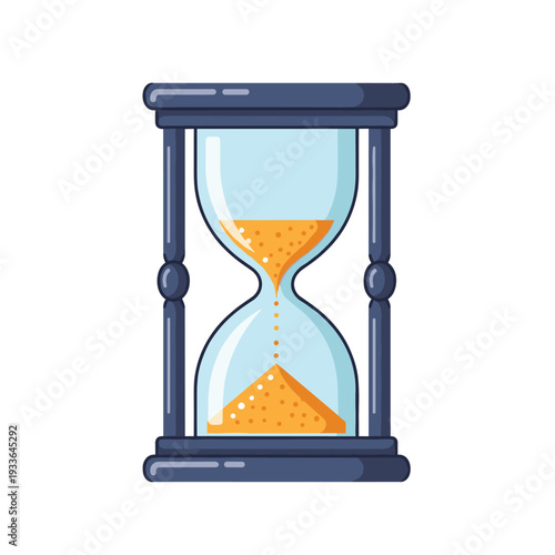 Classic Hourglass Timer with Flowing Sand.