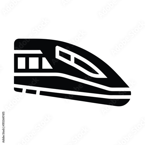 High Speed Train Icon Vector Illustration