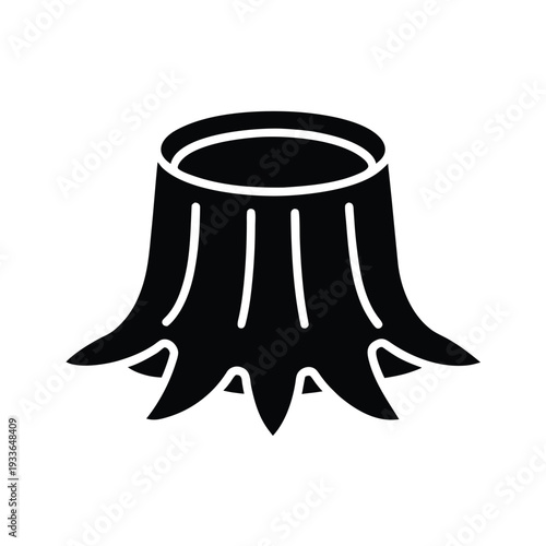 Tree Stump Icon Vector Illustration
