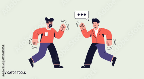 Two individuals engaged in a dynamic conversation while running together in a synchronized manner outdoors from a frontal viewpoint