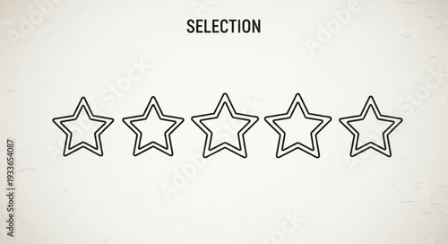 Five stars for selection and rating.