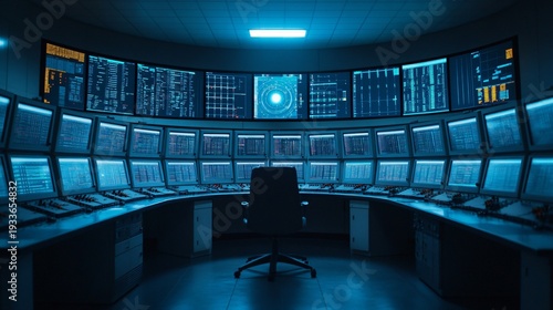 Advanced integrated air and missile defense command coordination facility combining hardened radar tracking systems.