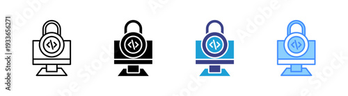 Hard Code icon set multiple style collection