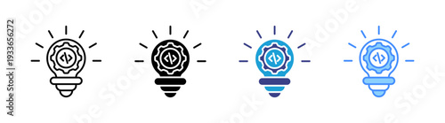 Idea icon set multiple style collection