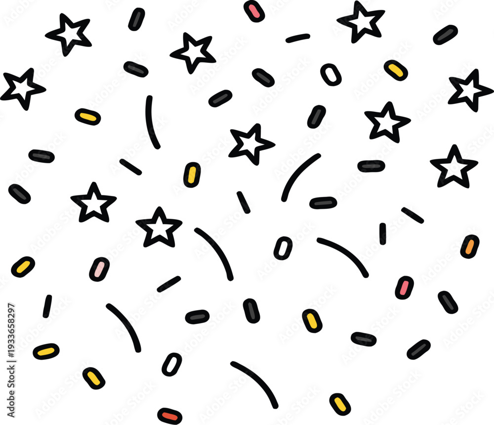 Obraz premium vector-of-colorful-confetti-falling