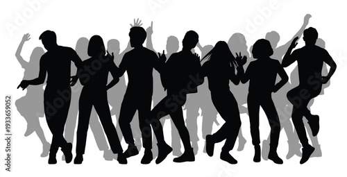 People dancing, silhouette of people dancing, dancer man jumping, jazz funk, hip hop
