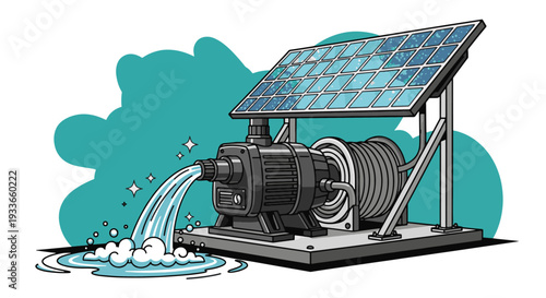 Solar powered water pump system for sustainable irrigation