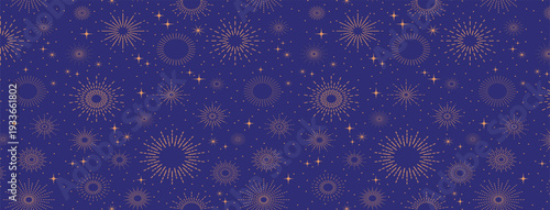 Christmas seamless pattern, blue holiday background