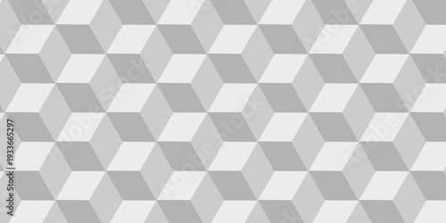 Vector structure box minimal  white, gray abstract cube square wall texture. geometric tile hexagon mosaic wall grid wallpaper. minimal geometric block cube isometric texture background.
