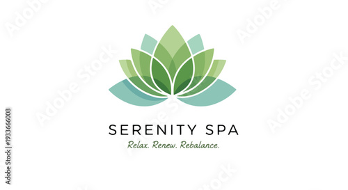 Lotus Flower Logo Vector – SPA Wellness, Massage  Therapy Service Branding Design