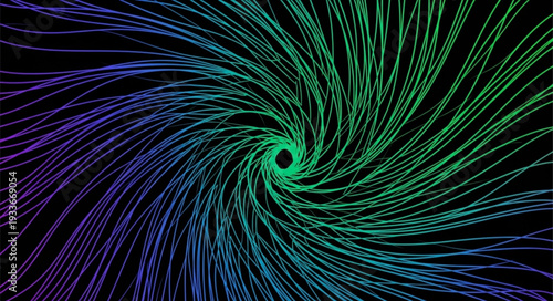 Abstract swirling lines of light forming a vortex pattern.