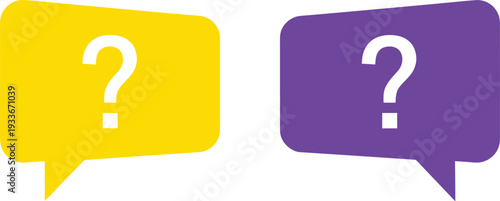 Question mark speech bubbles vector illustration colorful chat message icons inquiry communication concept isolated design