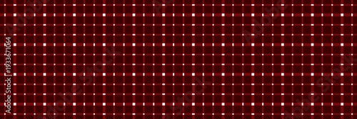 Seamless dark red and maroon geometric grid pattern with white square dots. Minimalist abstract checkered  background.