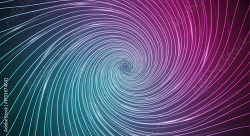 Abstract swirling vortex of colorful lines.