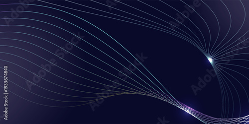 Wallpaper Mural Digital Wavy Shape. Futuristic Presentation Concept. Dynamic Communication Illustration. Gradient Science Digital Flow. Technology Vector Background. Torontodigital.ca