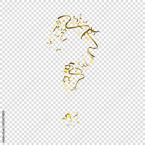 Wallpaper Mural Serpentine. Gold Foil Streamers Ribbons. Confetti Star Falling on Transparent Background. Party, Birthday Vector Template. Sparkle Serpentine. Celebration Elements. Bright Gold Festive Tinsel. Torontodigital.ca