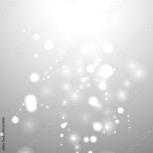 Wallpaper Mural Silver Bokeh Christmas Background. Snow Flakes on Light Grey. Blurred Vector Design. Holiday Winter Backdrop With Glow and Overlay Effect. Season Bling Christmas Decoration. Torontodigital.ca