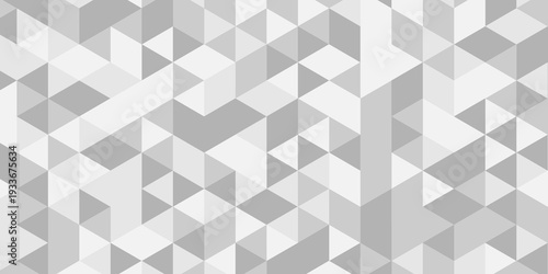 Konstfotografi Abstract paper geometric origami white, gray square cube triangulated random cube low polygon triangle textile
