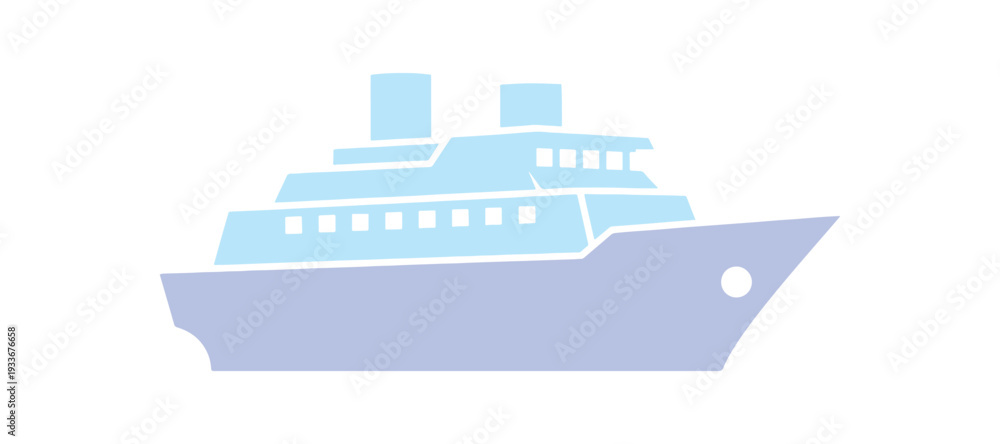 Obraz premium Modern multicolor boat icon in clean vector format, isolated object on white.