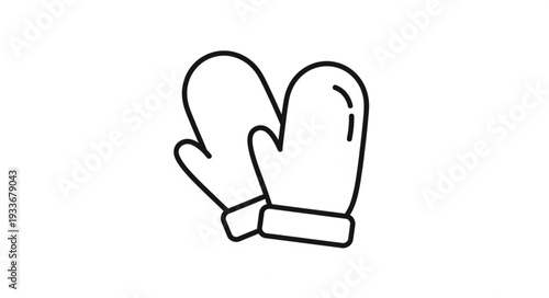 Simple Black and White Mittens.