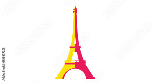 Eiffel Tower Split Color Design