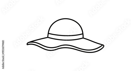 Simple Black and White Sun Hat.