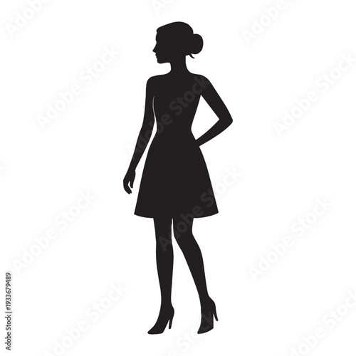 Standing Woman Silhouette Icon