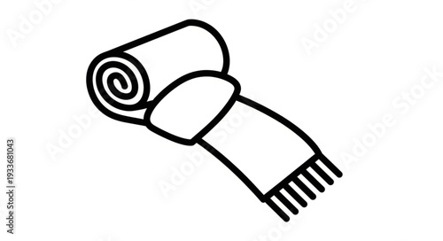 Simple Black Comb Illustration Isolated.