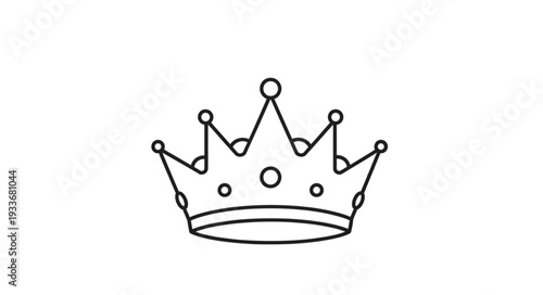 Simple Black Crown Illustration Design.