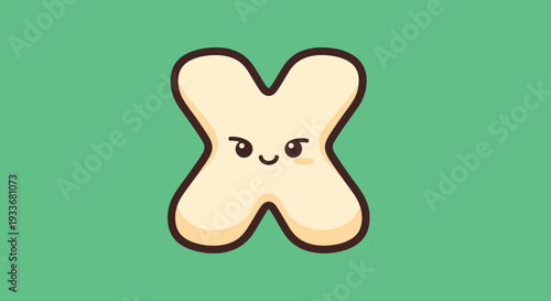 A cartoon waffle character with a smug expression is centered on a green background illustration